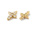 Colgante Cruz Con Circones | Baño de oro 18k