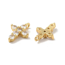  Colgante Cruz Con Circones | Baño de oro 18k