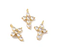 Colgante Cruz Con Circones | Baño de oro 18k