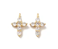 Colgante Cruz Con Circones | Baño de oro 18k