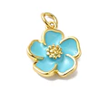 Colgante Flores Esmaltadas | Baño de oro 18k