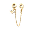Charm Con Cadena y Avión | Baño de oro 18k