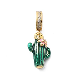  Charm Cactus | Baño de oro 18k