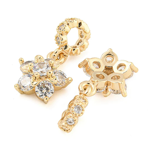 Charm Flor Circones | Baño de oro 18k