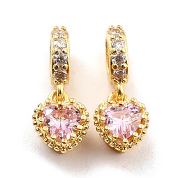  Charm Corazón de circón Pequeño | Baño de oro 18k