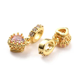 Charm Corazón de circón Pequeño | Baño de oro 18k