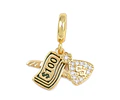 Charm Saco de Dinero y Dólares | Baño de oro 18k