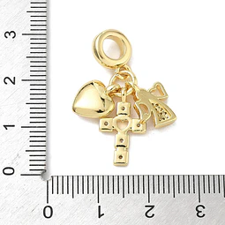  Charm Ángel, Cruz y Corazón | Baño de oro 18k