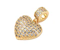 Charm Corazón con circones | Baño de oro 18k
