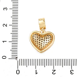  Charm Corazón con circones | Baño de oro 18k