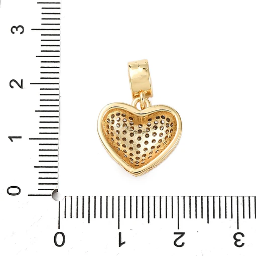 Charm Corazón con circones | Baño de oro 18k