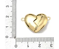 Dije de conector de imán corazón | Baño de oro 18k