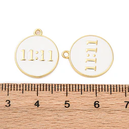  Colgante 11:11 Esmaltado | Baño De oro 18k