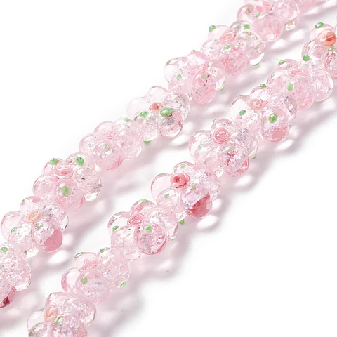 Tira Flores de Vidrio hecho a mano | Rosado