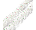 Tira de flores de vidrio hecho a mano | Blanco