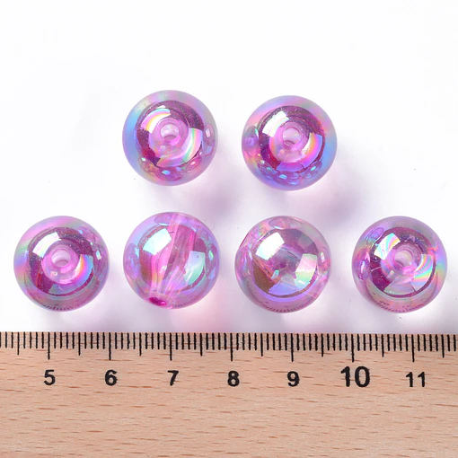 Pelotas acrílicas tornasol 16x15mm | Violeta
