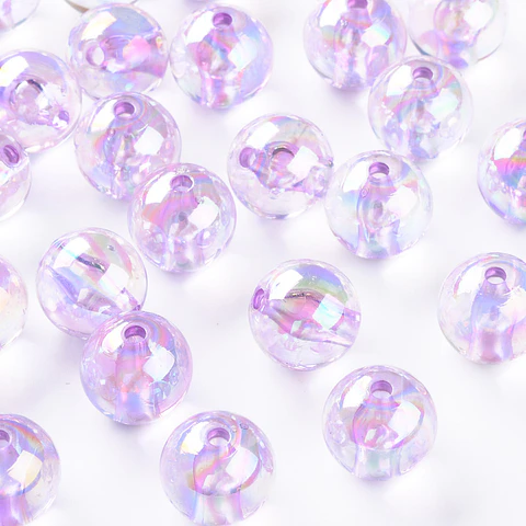 Pelotas acrílicas tornasol 16x15mm | Lila