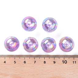  Pelotas acrílicas tornasol 16x15mm | Lila