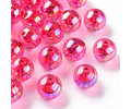 Pelotas acrílicas tornasol 16x15mm | Fucsia