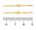 Cadena armada singapur con pelotitas | Baño de oro 18k