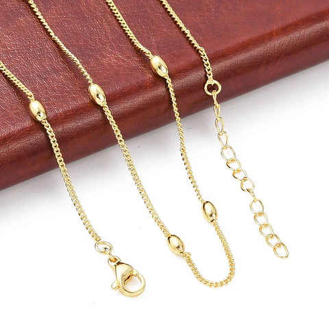 Cadena Armada Satélite | Baño de oro 18k