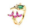 Anillo Ajustable Picaflor | Baño de oro 18k