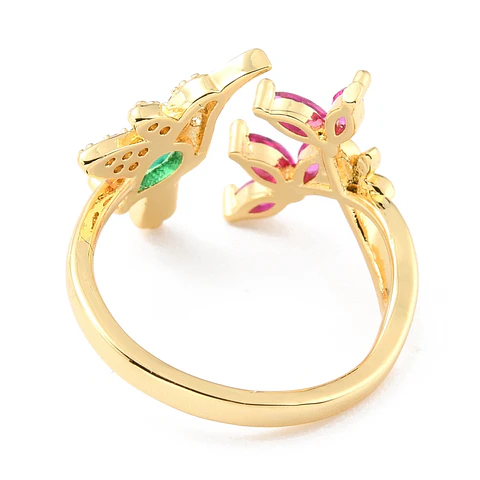 Anillo Ajustable Picaflor | Baño de oro 18k