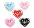 10 separadores de corazones acrilicos | colores surtidos