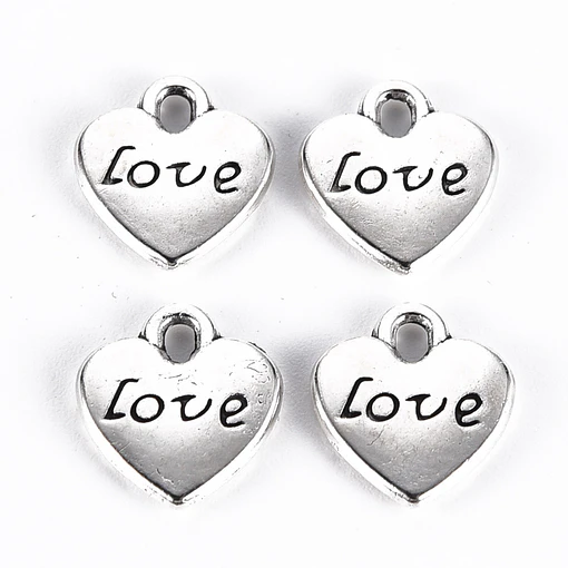 Dije de Corazón con Love | Aleación