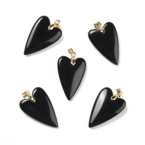 Colgante Corazón Obsidiana 