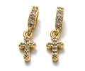 Charm Cruz Con Circones | Baño de oro 18k