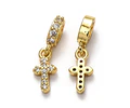 Charm Cruz Con Circones | Baño de oro 18k
