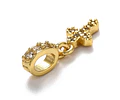 Charm Cruz Con Circones | Baño de oro 18k