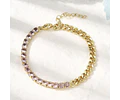 Pulsera Cadena con Strass | Baño de oro 18k