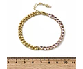 Pulsera Cadena con Strass | Baño de oro 18k