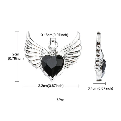 Dije Corazón Con Alas | Aleación