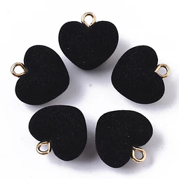 Colgante Corazón Acrilico | Flocky | Negro
