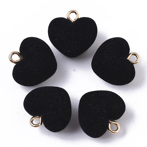 Colgante Corazón Acrilico | Flocky | Negro