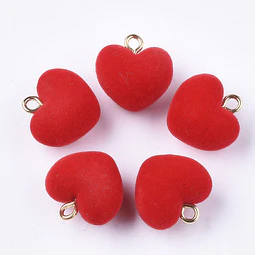  Colgante Corazón Acrilico | Flocky | Rojo