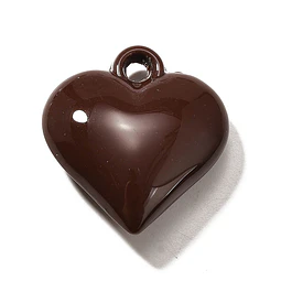  Colgante Corazón Acrílico | Café