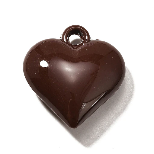 Colgante Corazón Acrílico | Café