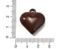 Colgante Corazón Acrílico | Café