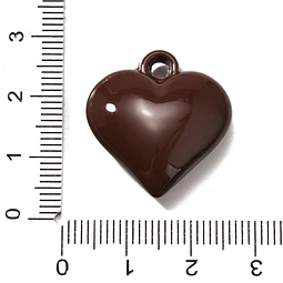  Colgante Corazón Acrílico | Café