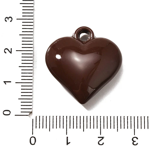 Colgante Corazón Acrílico | Café