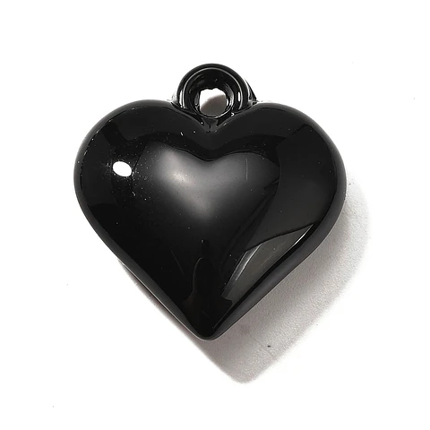 Colgante Corazón Acrílico | Negro