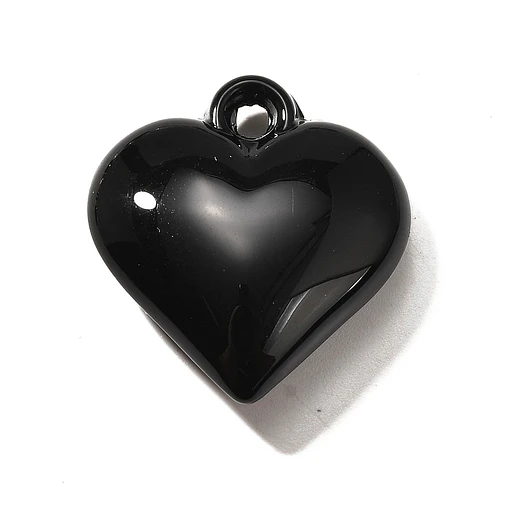 Colgante Corazón Acrílico | Negro
