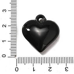  Colgante Corazón Acrílico | Negro