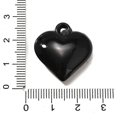 Colgante Corazón Acrílico | Negro