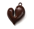 Colgante Corazón Acrílico | Café