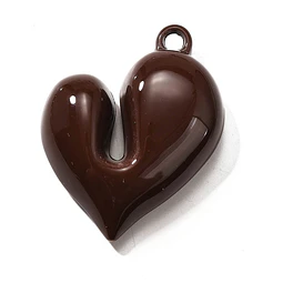  Colgante Corazón Acrílico | Café